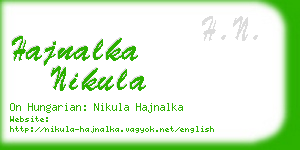hajnalka nikula business card